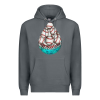 Rock baseball and western roses teardrop  8 Premium Hoodie - BundleAndBundleShop