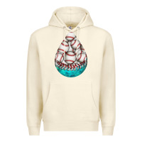 Sandshell baseball and western roses teardrop  8 Premium Hoodie - BundleAndBundleShop