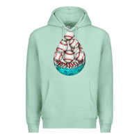 Seafoam baseball and western roses teardrop  8 Premium Hoodie - BundleAndBundleShop