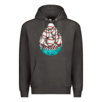 Smoke baseball and western roses teardrop  8 Premium Hoodie - BundleAndBundleShop