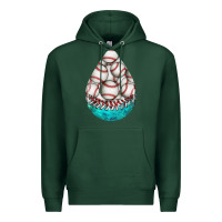 Sports Green baseball and western roses teardrop  8 Premium Hoodie - BundleAndBundleShop
