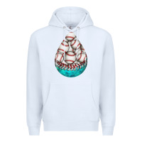 White baseball and western roses teardrop  8 Premium Hoodie - BundleAndBundleShop