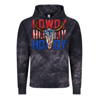 Cloud Black howdy howdy howdy 4th of july bull skull billie wi Vintage Hoodie - texasbilliewilder