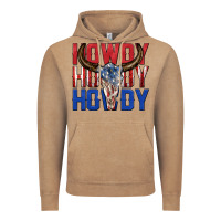 Vintage Coffee howdy howdy howdy 4th of july bull skull billie wi Vintage Hoodie - texasbilliewilder