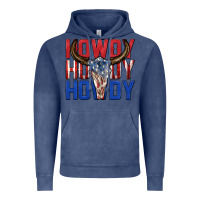 Vintage Denim howdy howdy howdy 4th of july bull skull billie wi Vintage Hoodie - texasbilliewilder
