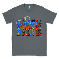 Charcoal Heather police wife Classic Tee - AdoDesignShop