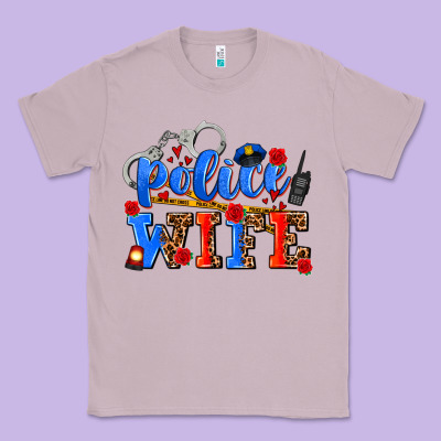 Police Wife Classic Tee Designed By Adodesignshop