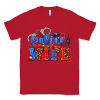 Red police wife Classic Tee - AdoDesignShop