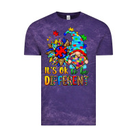 Cloud Purple it's ok to be different autism gnome Vintage Tee - Zillion Design Studio