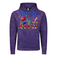 Cloud Purple howdy america western Vintage Hoodie - texasbilliewilder