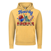 Vintage Mustard howdy america western Vintage Hoodie - texasbilliewilder