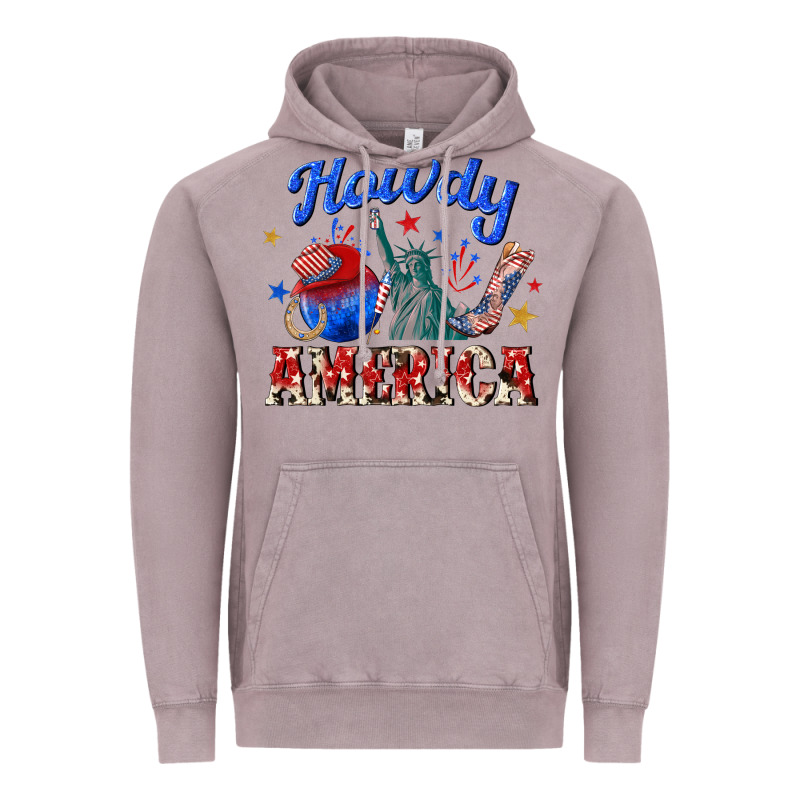 Howdy America Western Vintage Hoodie by texasbilliewilder | Teevron