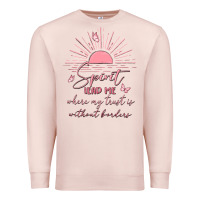 Pale Pink spririt religious quote Premium Sweatshirt - MaliasSmallBusiness