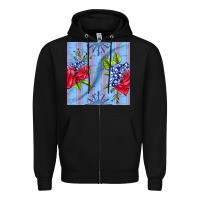 Black patriotic rose Zipper Hoodie - BundleAndBundleShop