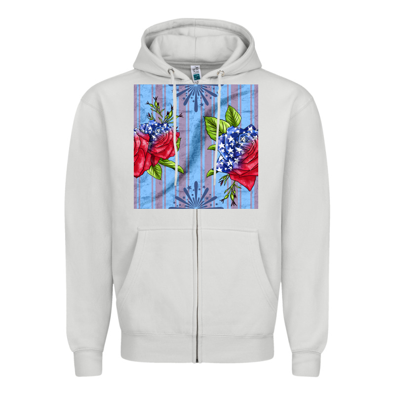 Patriotic Rose Zipper Hoodie by BundleAndBundleShop | Teevron
