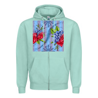 Seafoam patriotic rose Zipper Hoodie - BundleAndBundleShop