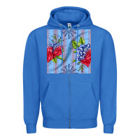 True Royal patriotic rose Zipper Hoodie - BundleAndBundleShop