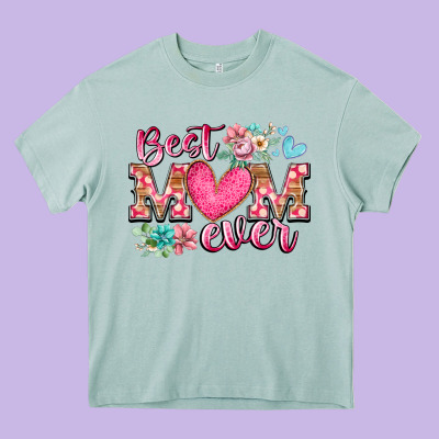 Best Mom Ever Heavy Core Tee Designed By Racoondesign