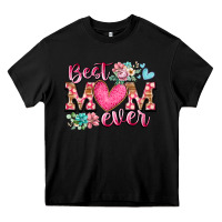 Black best mom ever Heavy Core Tee - RacoonDesign