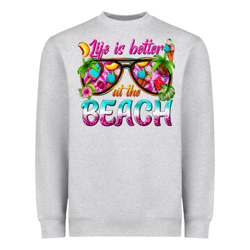 Life Is Better At The Beach Heavyweight Sweatshirt by texasbilliewilder | Teevron
