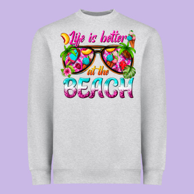 Life Is Better At The Beach Heavyweight Sweatshirt Designed By Texasbilliewilder