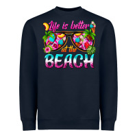 Navy life is better at the beach Heavyweight Sweatshirt - texasbilliewilder