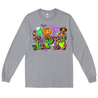 Heather Grey lpn halloween nurse with Long Sleeve Tee - AdoDesignShop