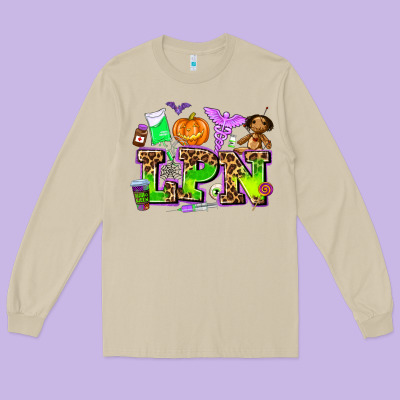 Lpn Halloween Nurse With Long Sleeve Tee Designed By Adodesignshop