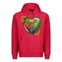 Cardinal Lgbtq Heart With Sunflower Premium Hoodie - BundleAndBundleShop