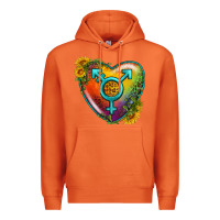 Carrot Lgbtq Heart With Sunflower Premium Hoodie - BundleAndBundleShop