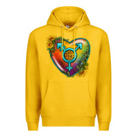 Lemon Lgbtq Heart With Sunflower Premium Hoodie - BundleAndBundleShop