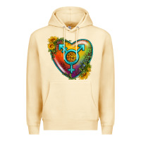 Pina Colada Lgbtq Heart With Sunflower Premium Hoodie - BundleAndBundleShop