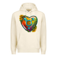 Tofu Lgbtq Heart With Sunflower Premium Hoodie - BundleAndBundleShop