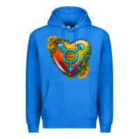 True Royal Lgbtq Heart With Sunflower Premium Hoodie - BundleAndBundleShop