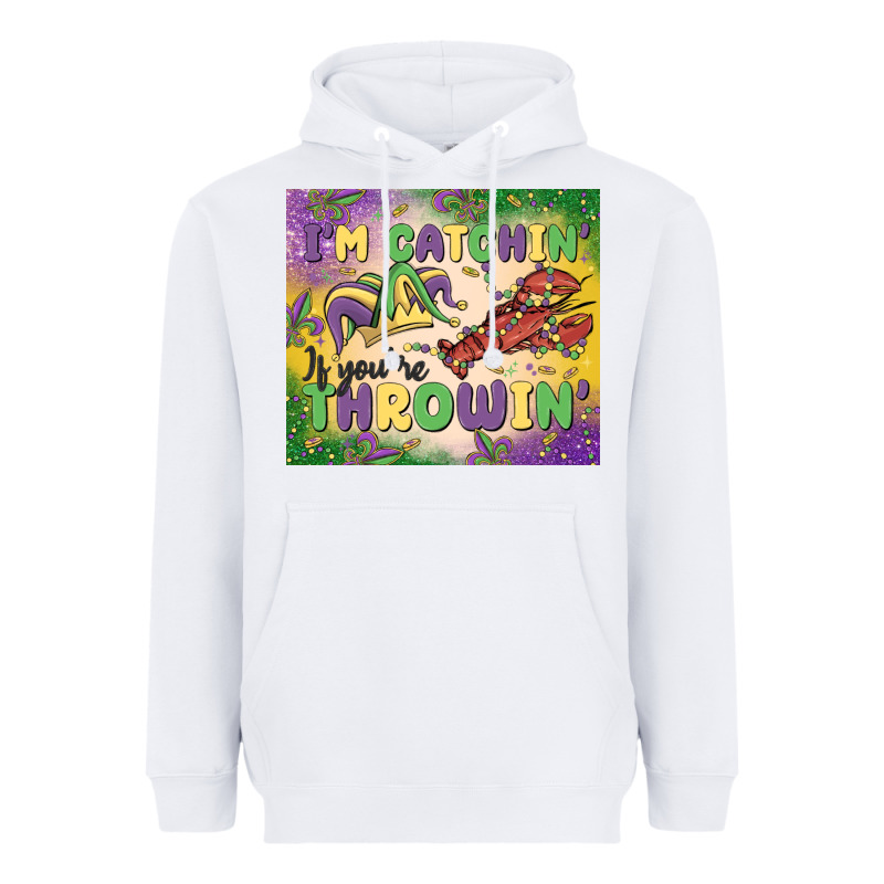 I'm Catchin' If You're Throwin Heavyweight Hoodie by MaliasSmallBusiness | Teevron