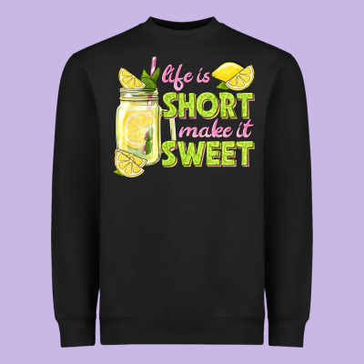 Life Is  Make It Sweet Heavyweight Sweatshirt Designed By Texasbilliewilder