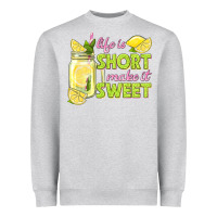Heather Grey life is  make it sweet Heavyweight Sweatshirt - texasbilliewilder