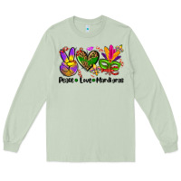 Matcha peace love  mardi gras Long Sleeve Tee - AdoDesignShop