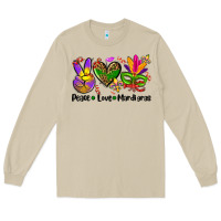 Mushroom peace love  mardi gras Long Sleeve Tee - AdoDesignShop