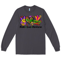 Smoke peace love  mardi gras Long Sleeve Tee - AdoDesignShop