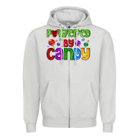 Dove Grey powered by candy with lollipops Zipper Hoodie - AdoDesignShop