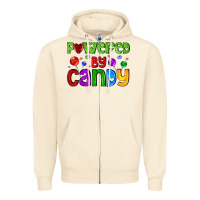 Sandshell powered by candy with lollipops Zipper Hoodie - AdoDesignShop