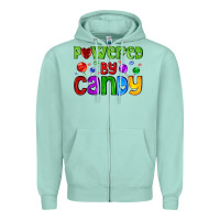 Seafoam powered by candy with lollipops Zipper Hoodie - AdoDesignShop