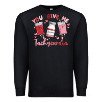 Black you give me tachycardia Premium Sweatshirt - MaliasSmallBusiness