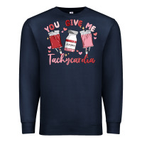 Navy you give me tachycardia Premium Sweatshirt - MaliasSmallBusiness