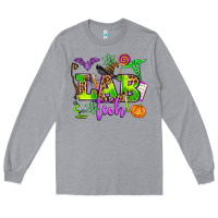 Heather Grey lab tech halloween Long Sleeve Tee - AdoDesignShop