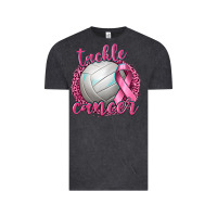 Vintage Black Tackle Cancer Volleyball Vintage Tee - texasbilliewilder
