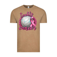 Vintage Coffee Tackle Cancer Volleyball Vintage Tee - texasbilliewilder