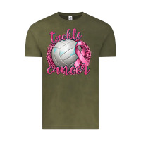 Vintage Olive Tackle Cancer Volleyball Vintage Tee - texasbilliewilder