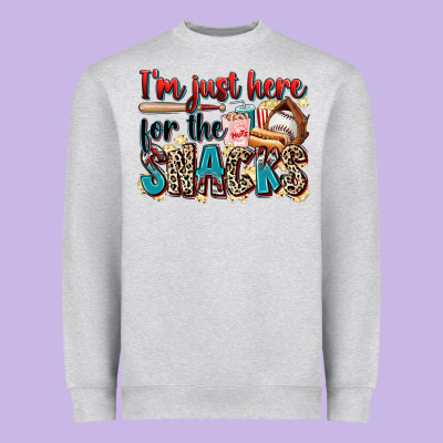 I'm Just Here For The Snacks Heavyweight Sweatshirt Designed By Zillion Design Studio